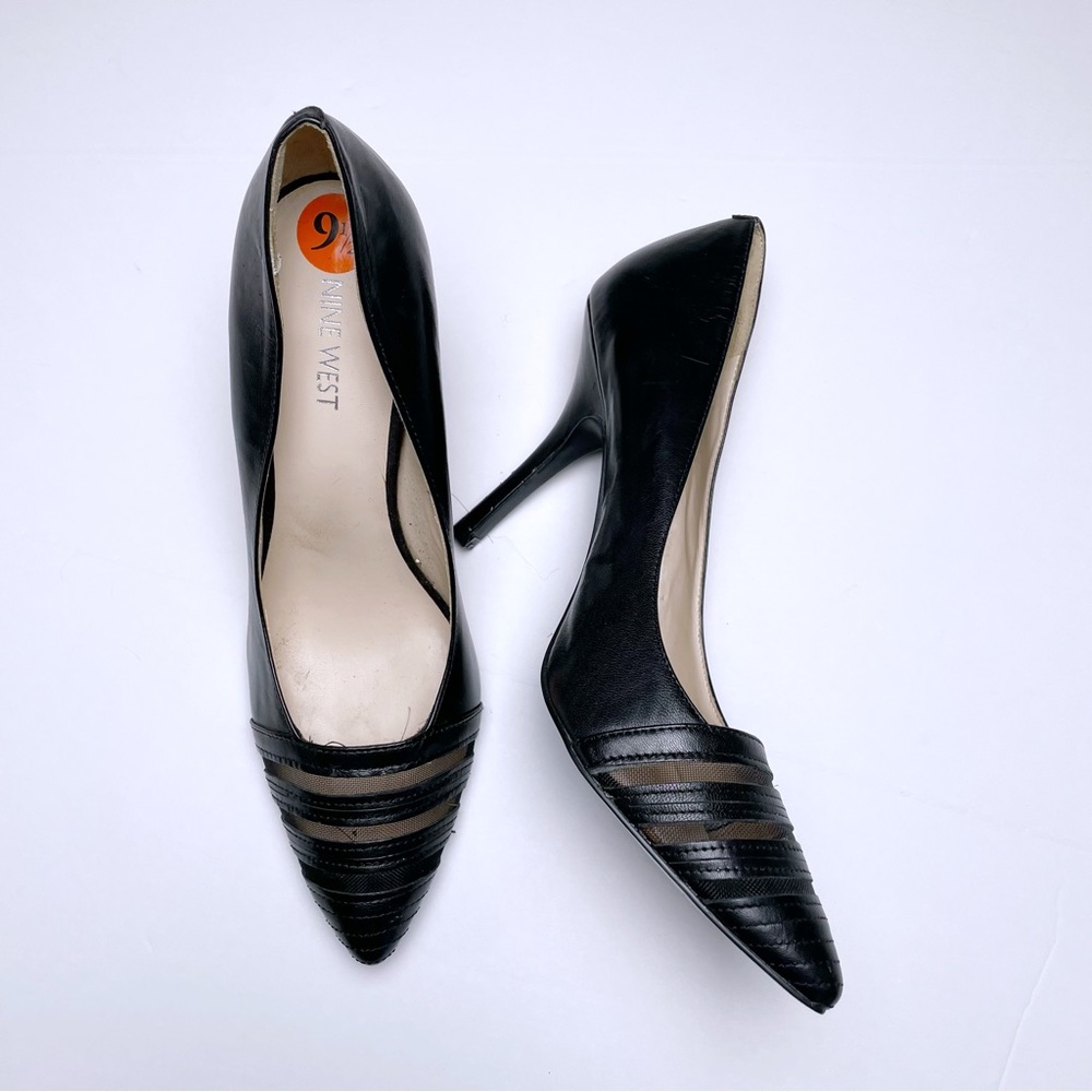 Nine West Leather Black Pumps